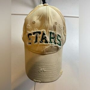 EUC Top Of The World Cream Dallas Stars Distressed Baseball Cap NHL
